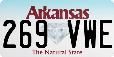 AR license plate 269VWE