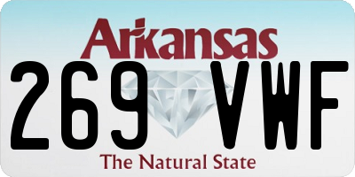 AR license plate 269VWF