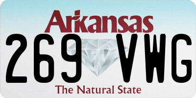 AR license plate 269VWG