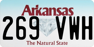 AR license plate 269VWH