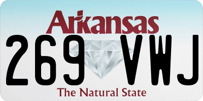 AR license plate 269VWJ