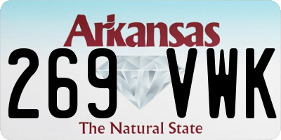 AR license plate 269VWK
