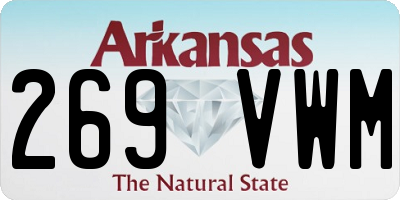 AR license plate 269VWM