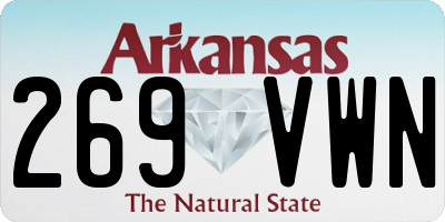 AR license plate 269VWN