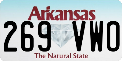 AR license plate 269VWO