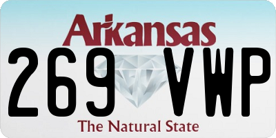 AR license plate 269VWP