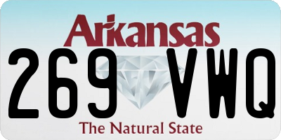 AR license plate 269VWQ