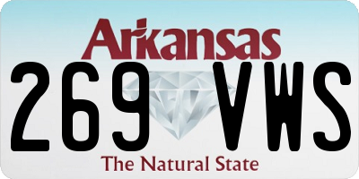AR license plate 269VWS