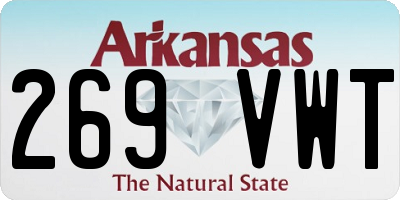 AR license plate 269VWT