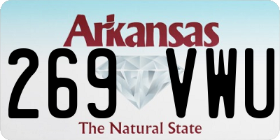 AR license plate 269VWU