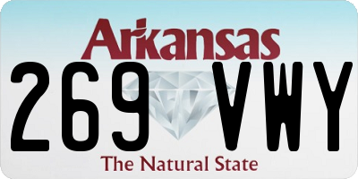 AR license plate 269VWY