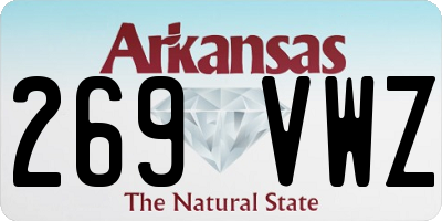 AR license plate 269VWZ