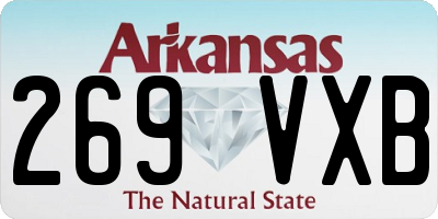 AR license plate 269VXB