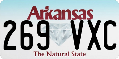 AR license plate 269VXC