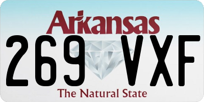 AR license plate 269VXF