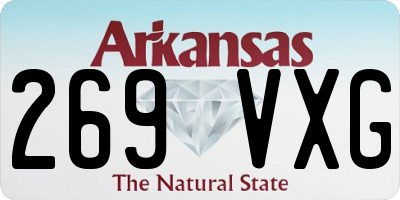 AR license plate 269VXG