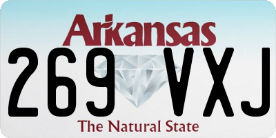 AR license plate 269VXJ