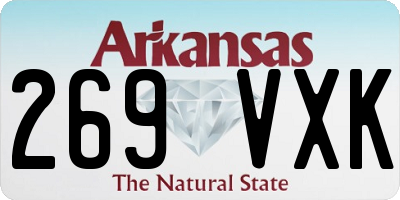 AR license plate 269VXK