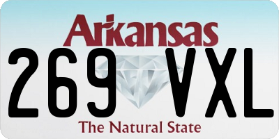 AR license plate 269VXL