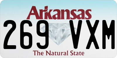 AR license plate 269VXM