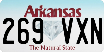 AR license plate 269VXN