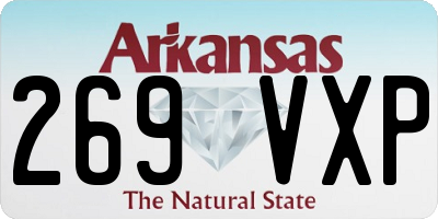 AR license plate 269VXP