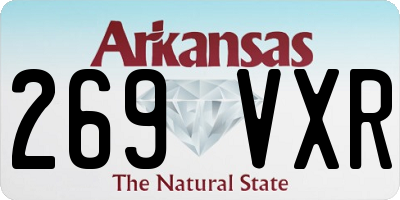 AR license plate 269VXR