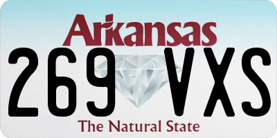 AR license plate 269VXS