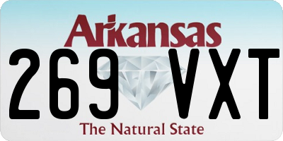 AR license plate 269VXT