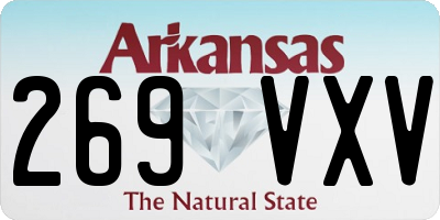 AR license plate 269VXV