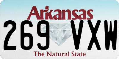 AR license plate 269VXW