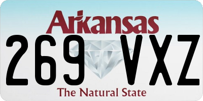 AR license plate 269VXZ
