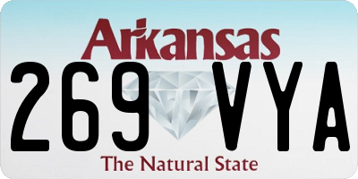 AR license plate 269VYA