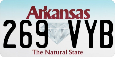 AR license plate 269VYB
