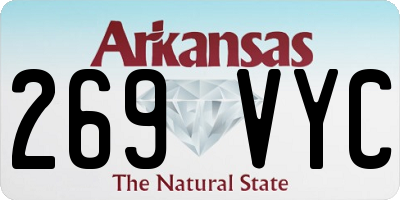 AR license plate 269VYC