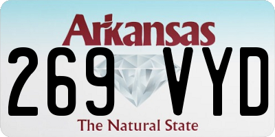 AR license plate 269VYD