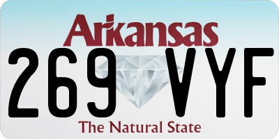 AR license plate 269VYF