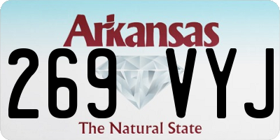 AR license plate 269VYJ