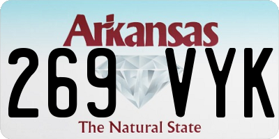 AR license plate 269VYK