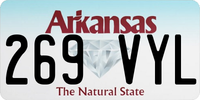 AR license plate 269VYL