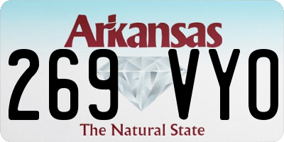 AR license plate 269VYO