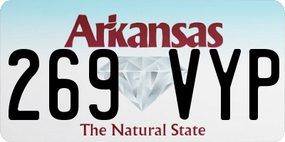 AR license plate 269VYP