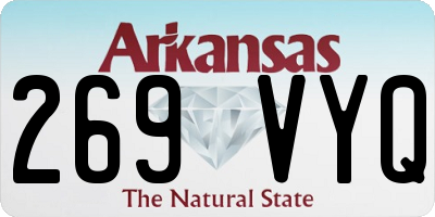 AR license plate 269VYQ