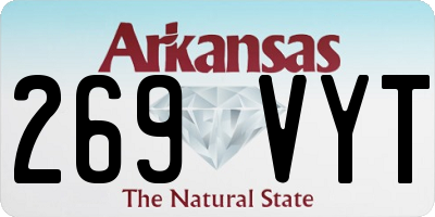 AR license plate 269VYT