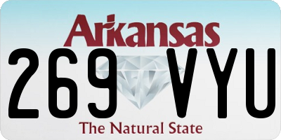 AR license plate 269VYU