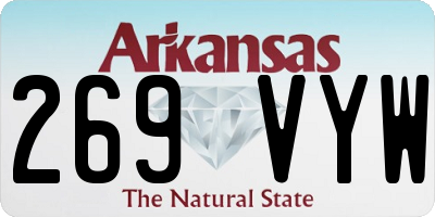 AR license plate 269VYW