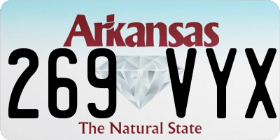 AR license plate 269VYX