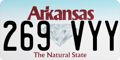 AR license plate 269VYY