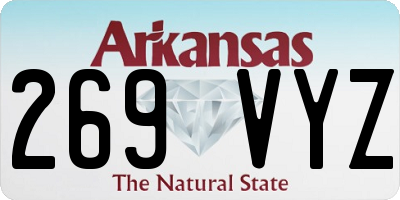 AR license plate 269VYZ