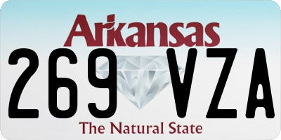 AR license plate 269VZA